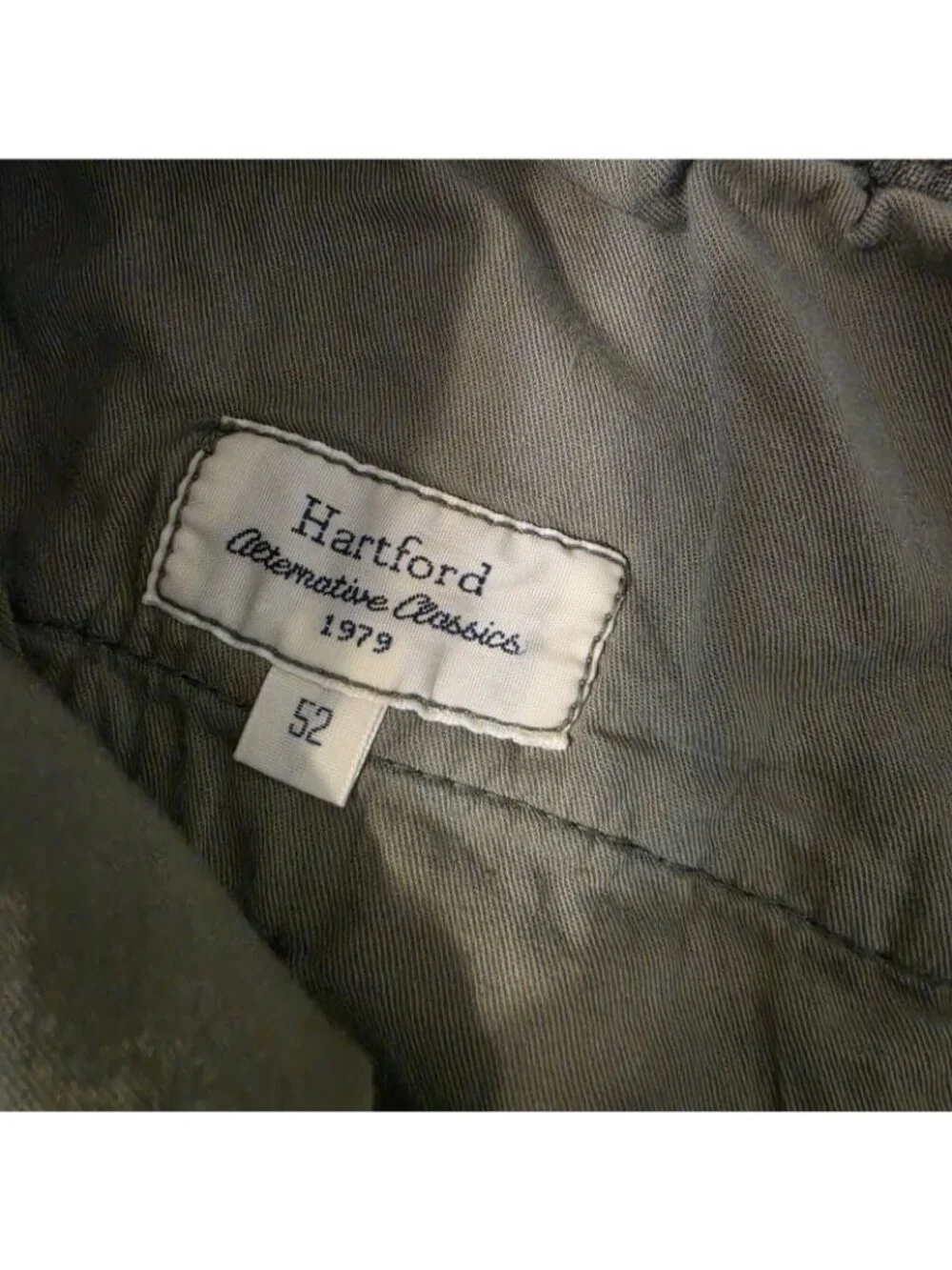 Hartford Tanker Mens 100% Linen Drawstring Pants Size 52 Olive NWT AZ56100